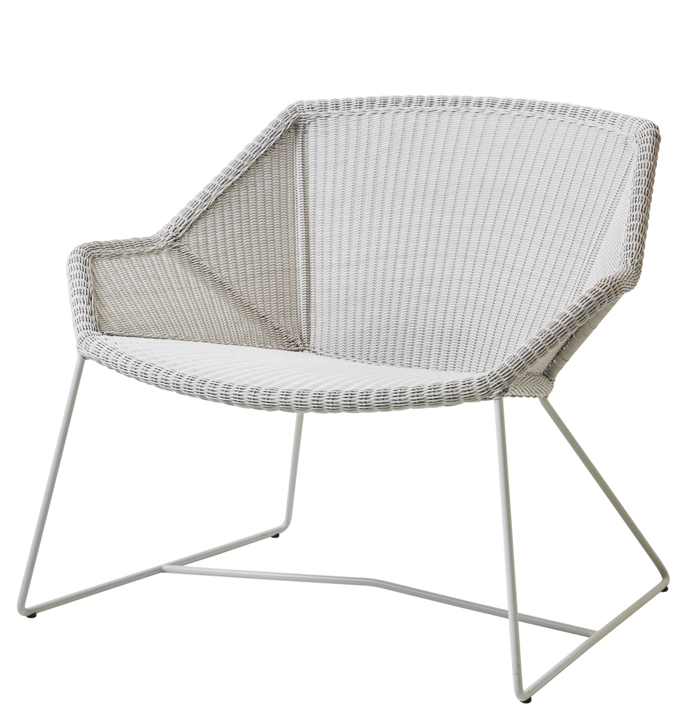 Breeze Outdoor Loungesessel weiß grau Cane-Line