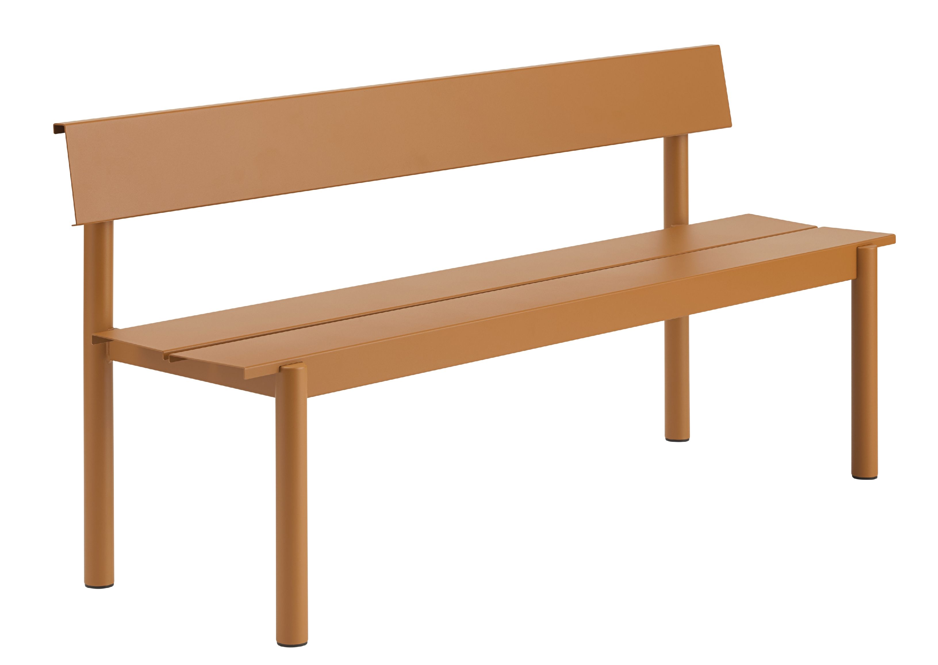 Linear Steel Bench Outdoor Bank mit Rückenlehne 170x34 cm Muuto