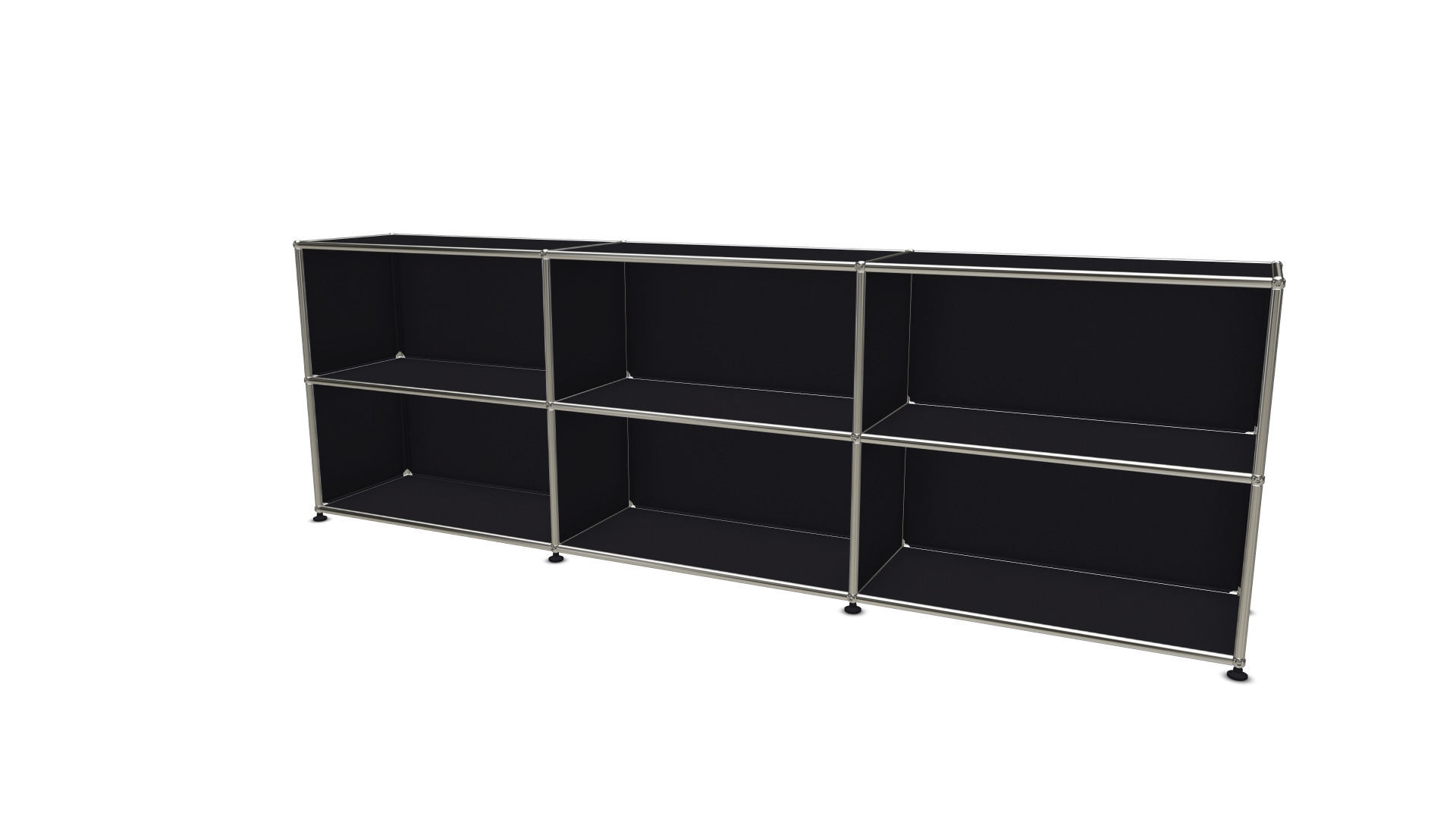 USM Haller Sideboard 6 offene Fächer - schwarz