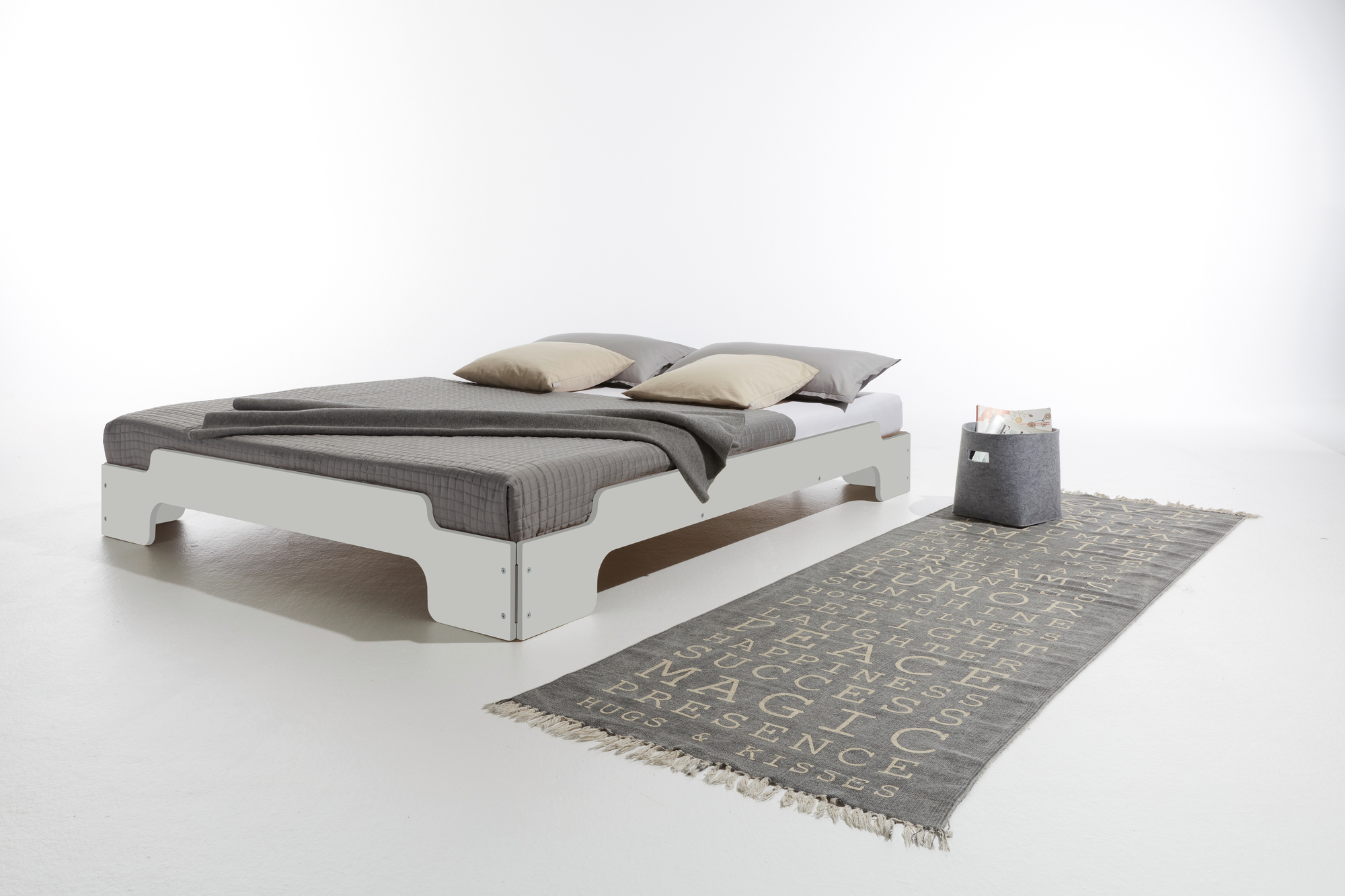 Stapelliege CPL Weiß Komfort Höhe Müller Möbelwerkstätten 200x90 cm