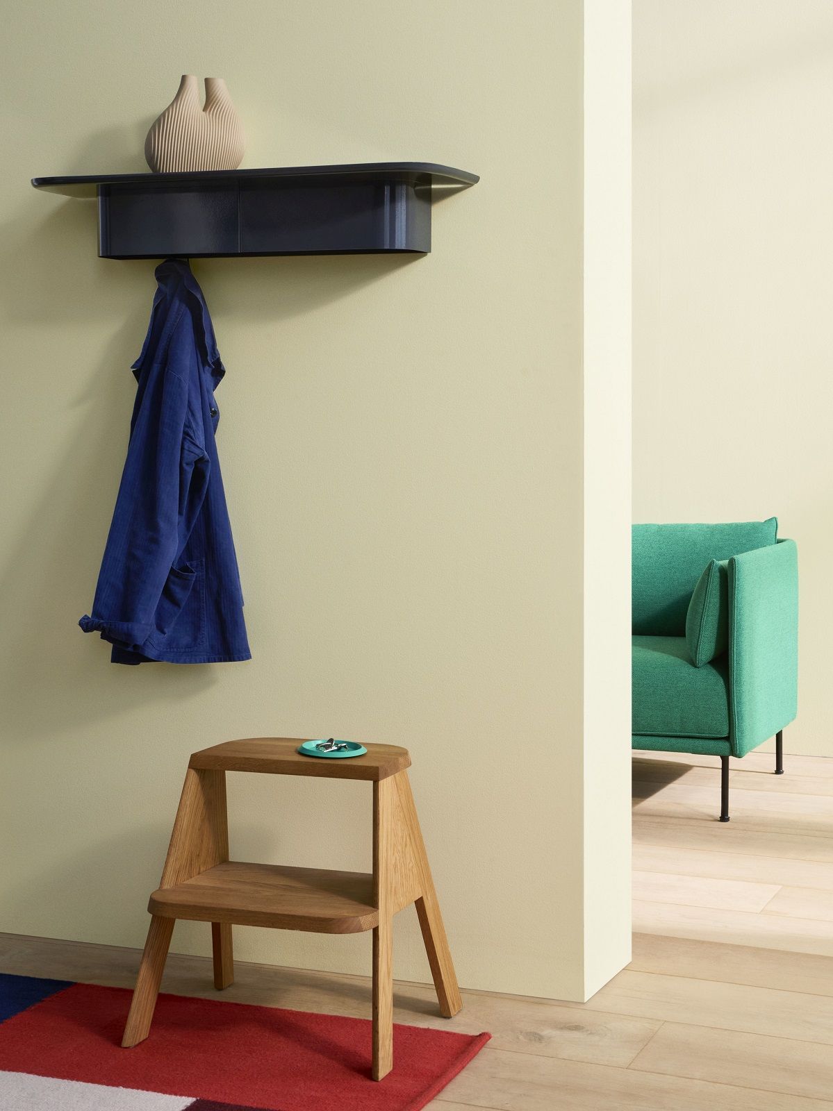 Korpus Shelf Small 4 hooks Wandregal Hay