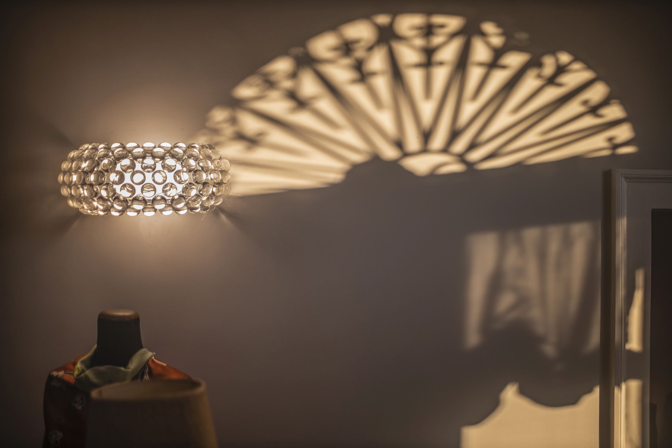 Caboche Plus Parete Wandleuchte Piccola - Transparent Foscarini