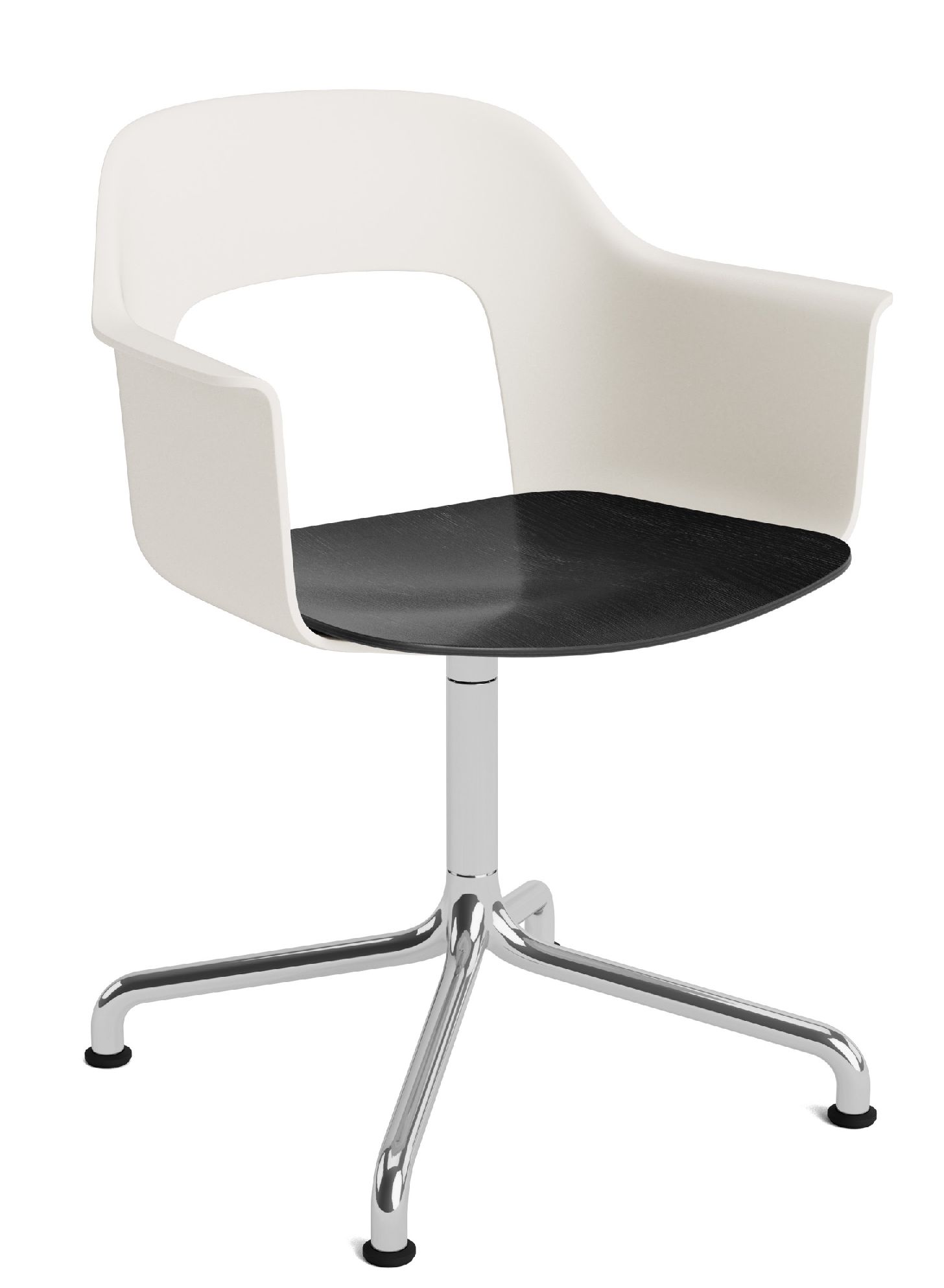 Layout Armchair 252 Armlehnstuhl 4-Sternfuß Drehfuß mit gebogenem Fußkreuz Hay