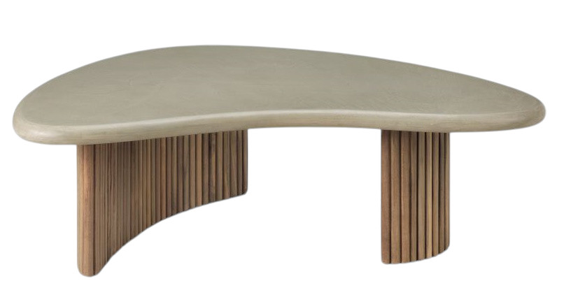 Boomerang Outdoor Couchtisch Beton/Teak Ethnicraft