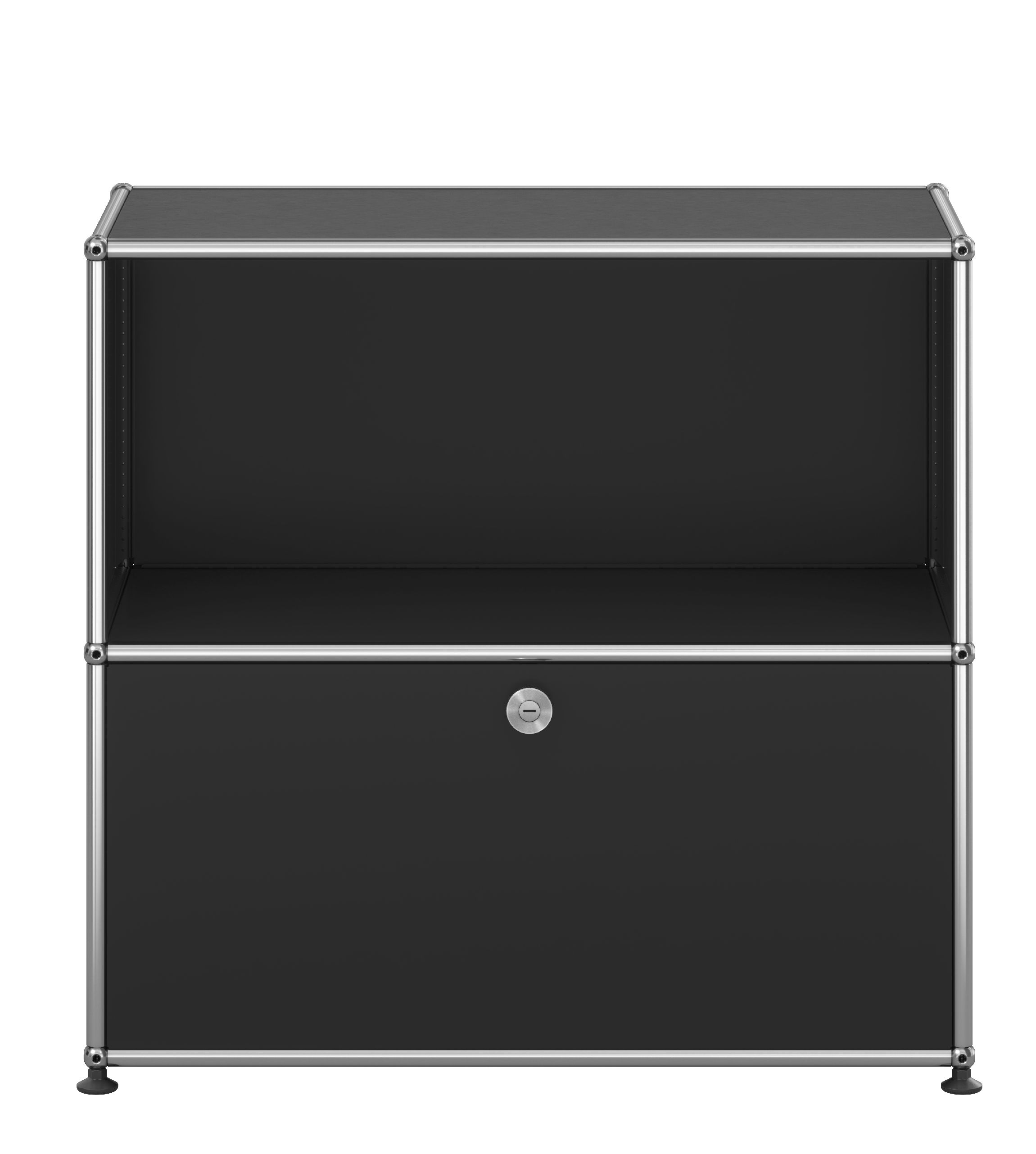 USM Haller Sideboard M62 1 Klappe / 1 Offen Graphitschwarz