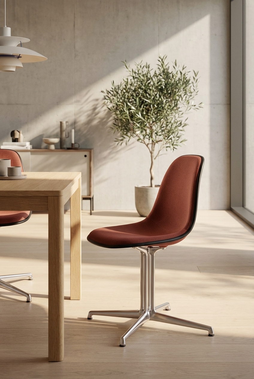 Eames Plasic Side Chair DSL RE Stuhl Vollgepolstert Vitra  