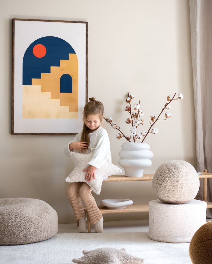 Kinder Sternkissen Wigiwama Cremeweiß