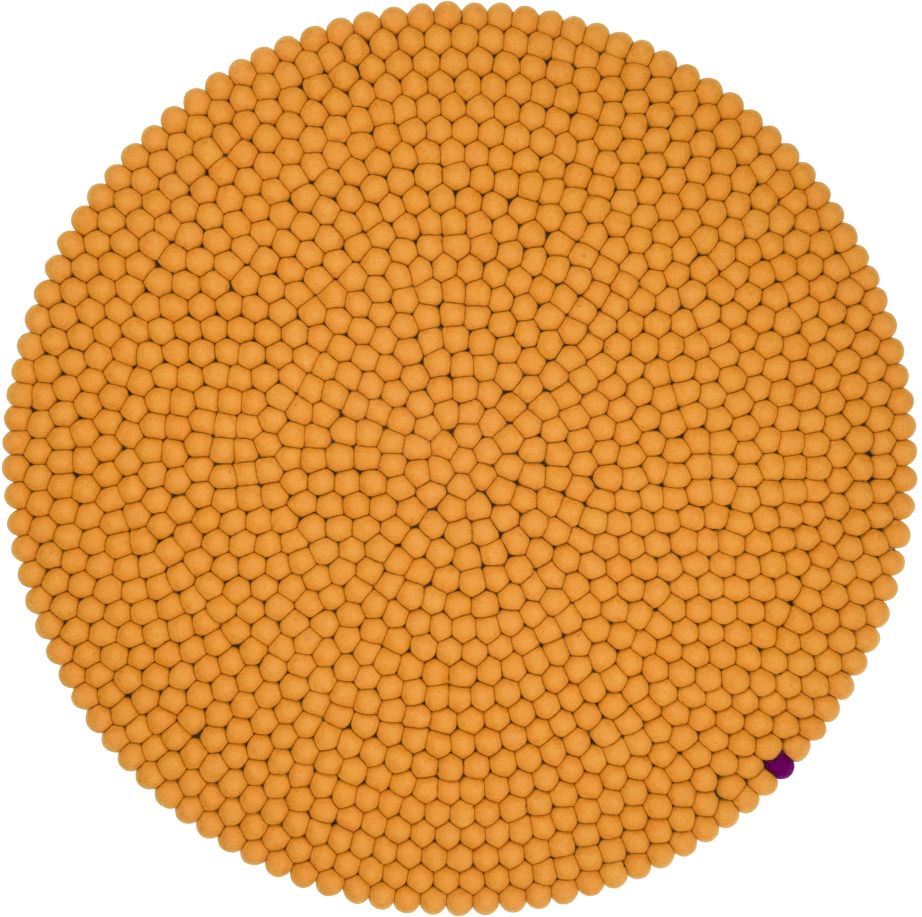 Big One Rund Filzteppich Ø 200 cm myfelt Ockergelb