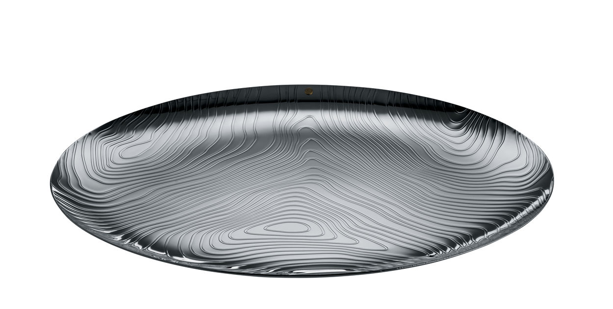 PU07 Veneer Tablett Edelstahl Alessi EINZELSTÜCK