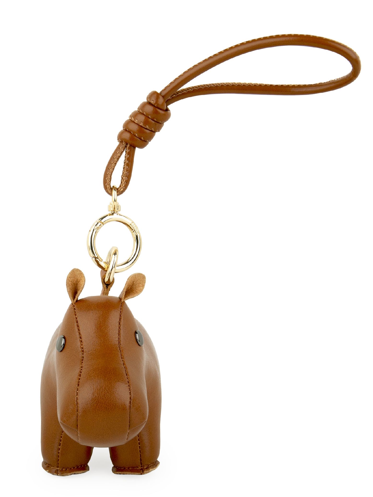Bag Charm Taschenanhänger mit Riemen Hippo Tan Züny