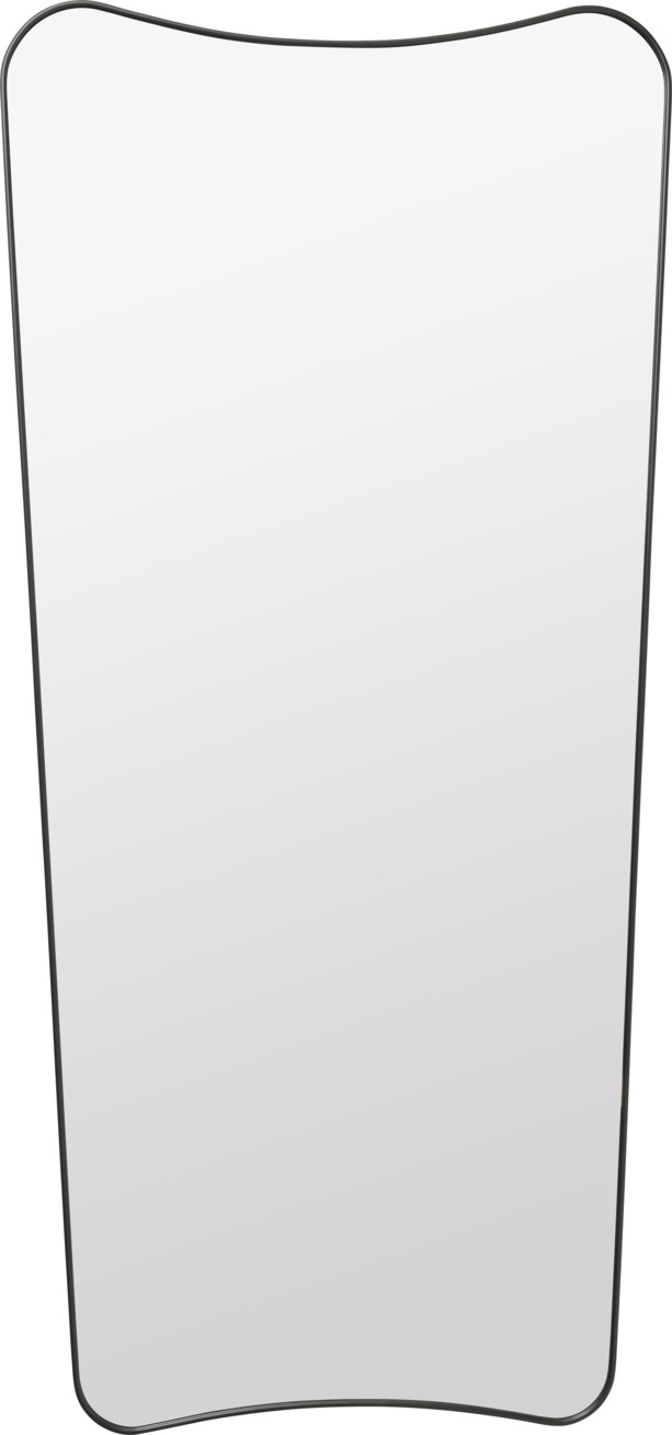 Großer F.A. 33 Wandspiegel von Gubi mit schwarzem Rahmen, modernes Design für Flur und Bad.