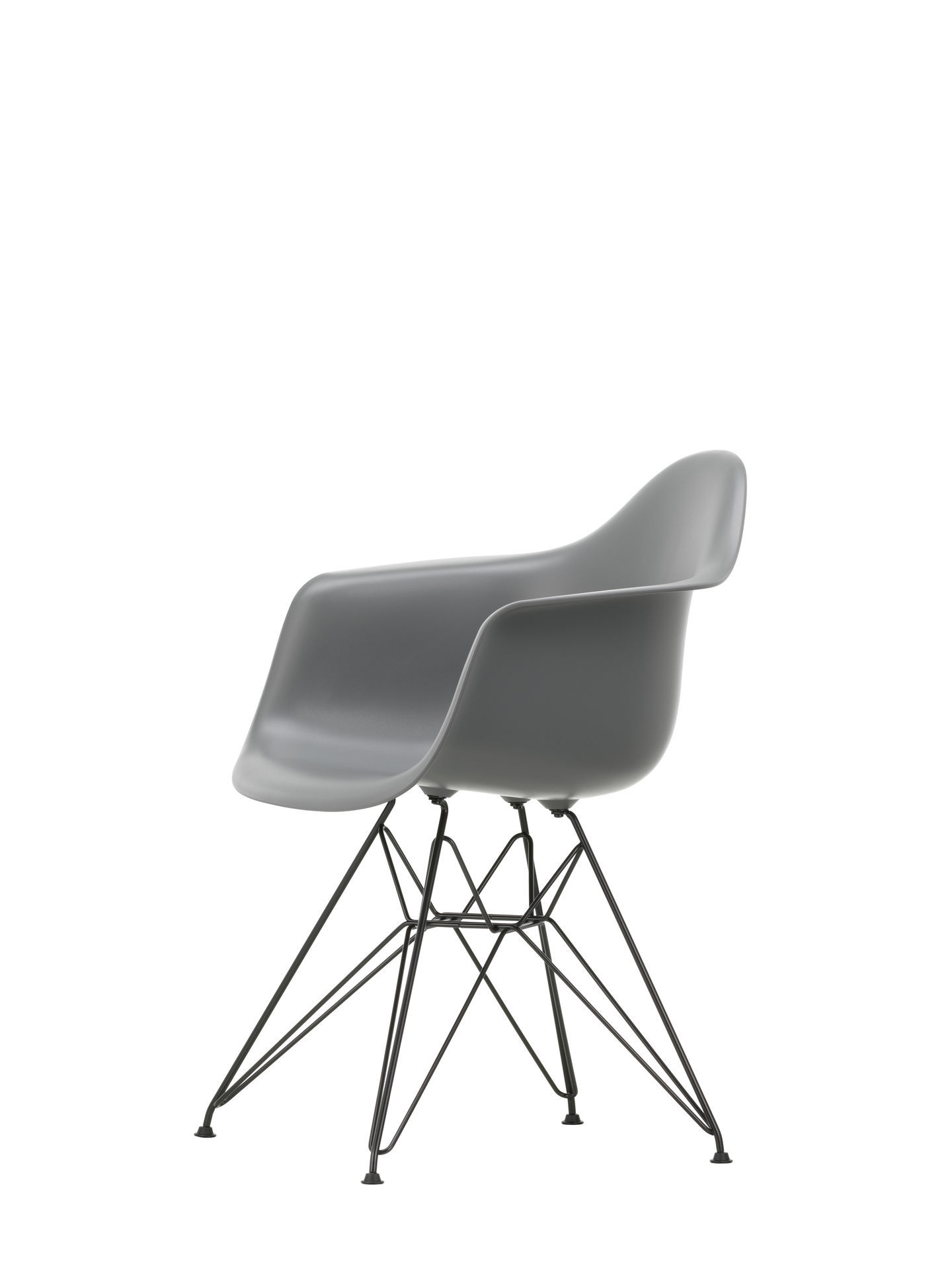 Eames Plastic Arm Chair DAR Stuhl Vitra Verchromt - Grün