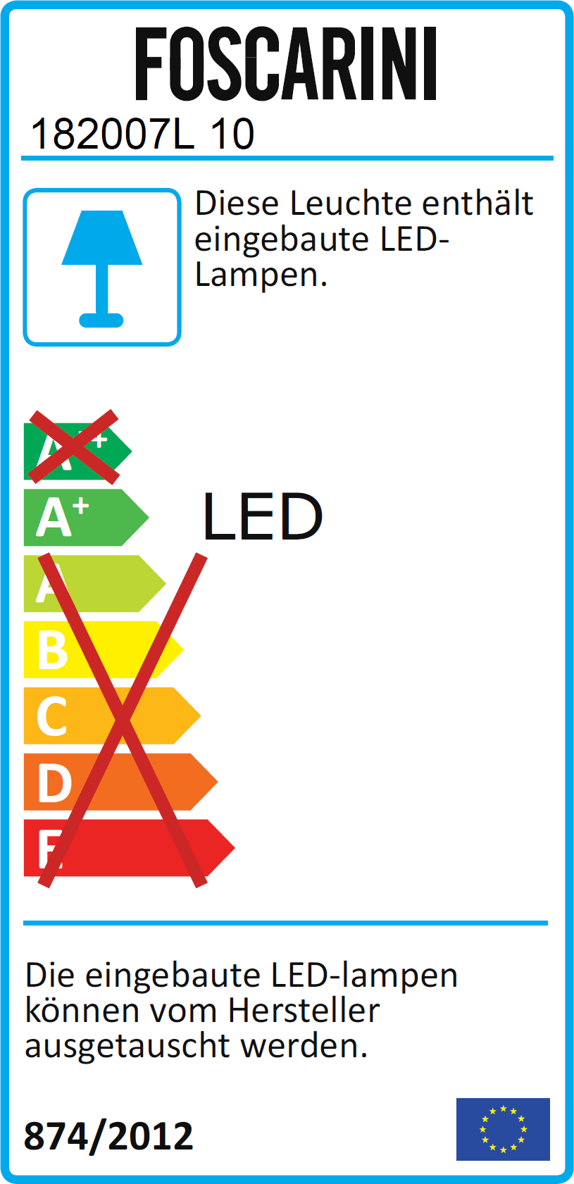 Tress Grande LED Stehleuchte Foscarini
