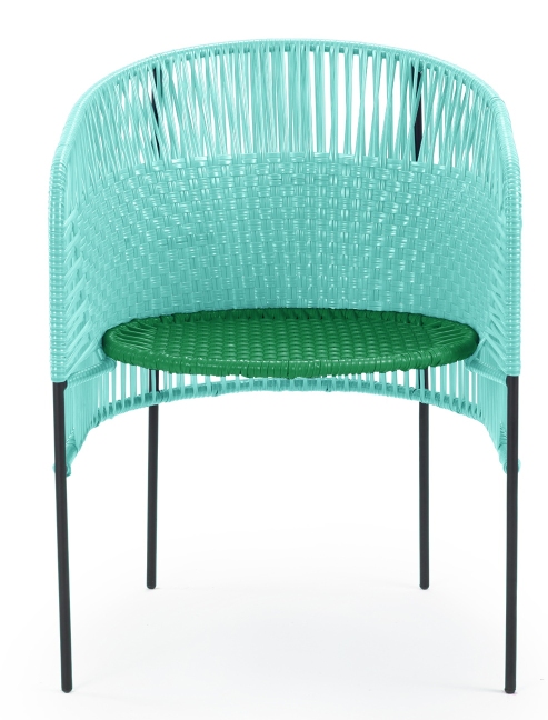 Caribe Dining Chair Stuhl Outdoor ames Turquiose / Smaragdgrün / Schwarz