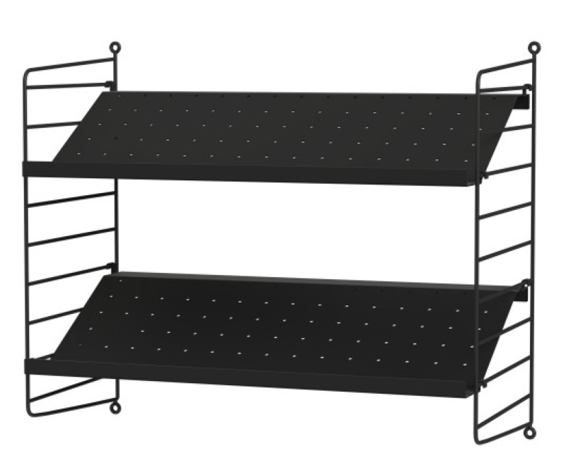 String Flur Wand Regalsystem F String Furniture Schwarz - Schwarz