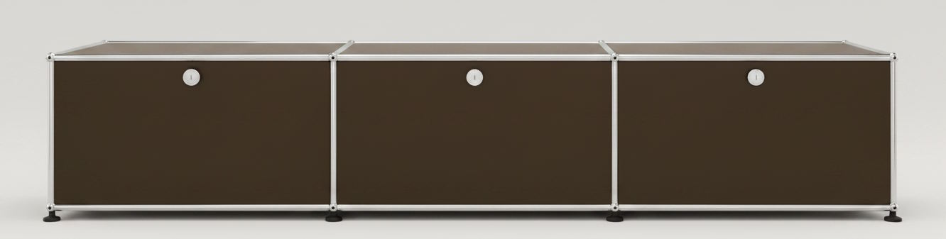 USM Haller Lowboard 3 Klappen Braun