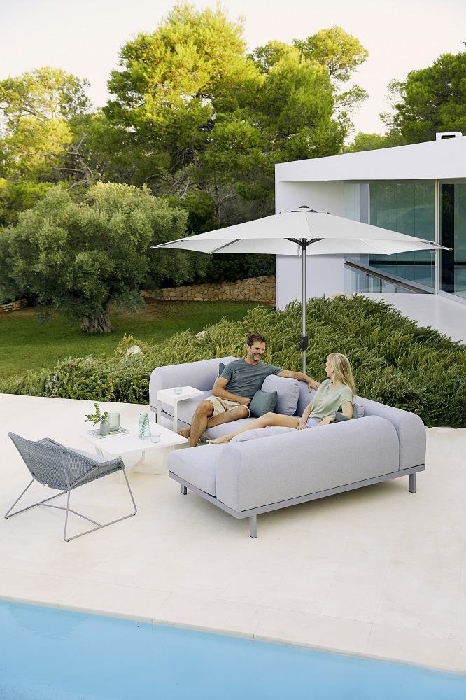 Sunshade Parasol Sonnenschirm mit Kurbel Cane-Line
