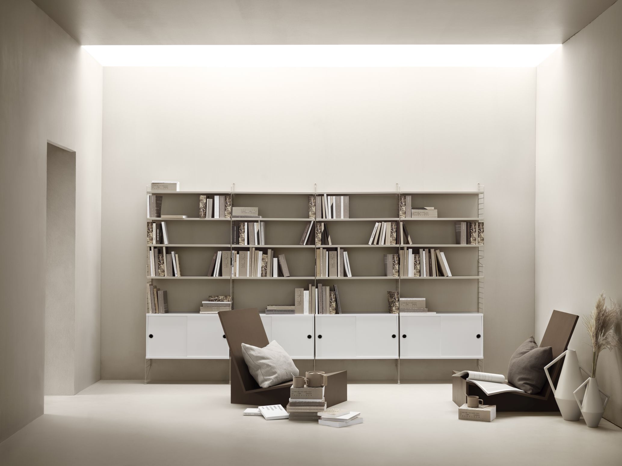 String Wohnzimmer Wand Regalsystem F String Furniture 