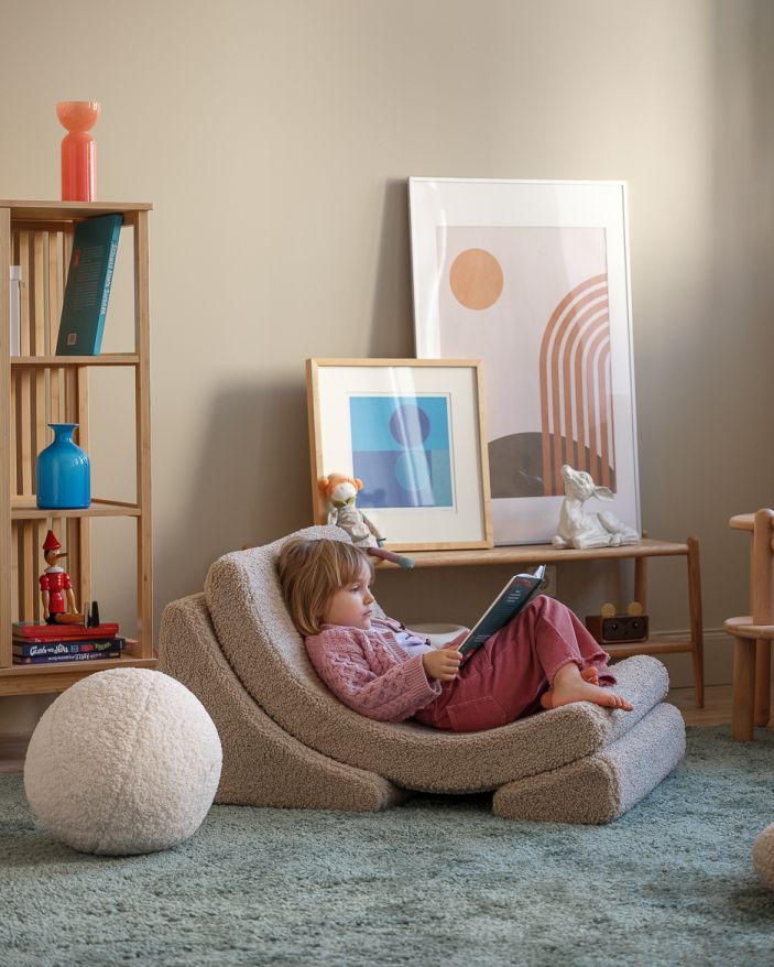 Mond Kindersessel Teddystoff Wigiwama