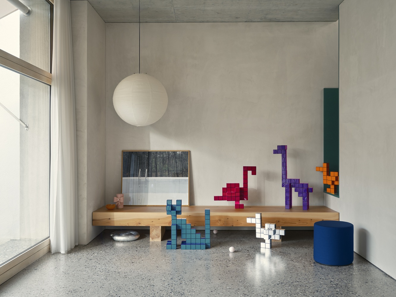 Panton Cubes Cat Duoton Skulptur / Tierfigur Vitra
