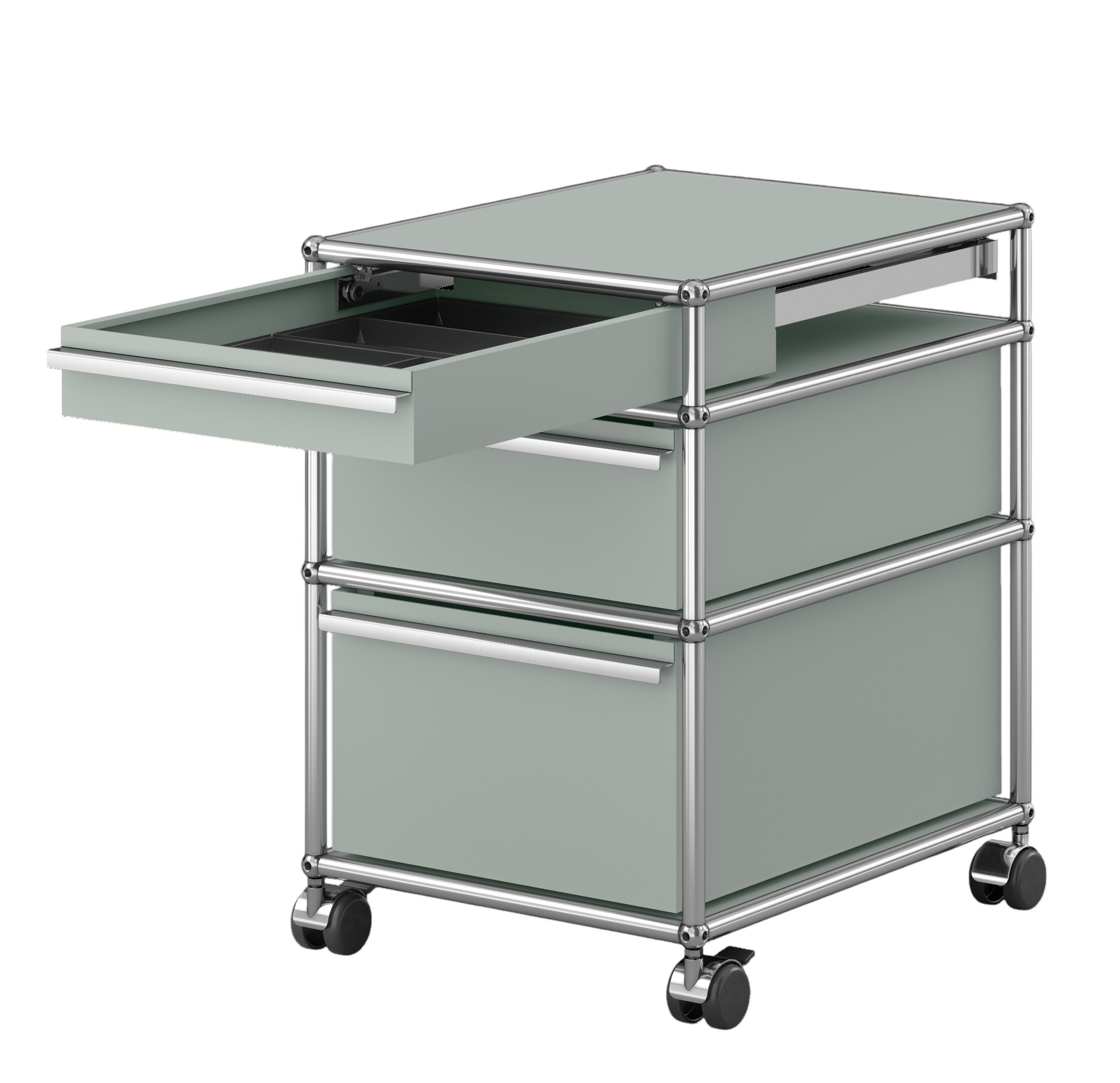 USM Haller Rollcontainer mit 3 Schubladen Lichtgrau
