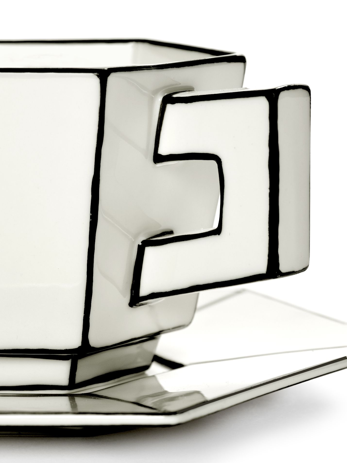 Capuucino Tasse Weiß/Schwarz Carte Blanche Serax  