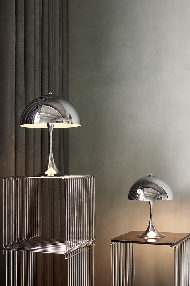 Panthella 250 Table lamp LED Tischleuchte Metallisiert CHROM Louis Poulsen EINZELSTÜCK