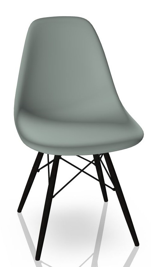 Eames Plastic Side Chair DSW Stuhl Vitra Ahorn schwarz-hellgrau