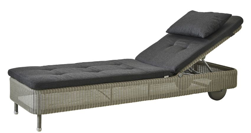 Presley Outdoor Kissensatz für Sonnenliege Cane-Line schwarz mit QuickDry & Airflow system