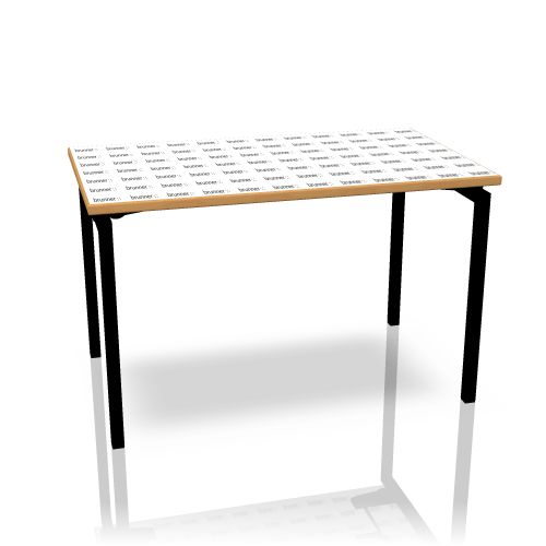 Brunner Klapptisch "Trust" mit Rechteckform und schwarzem Quadratrohr-Gestell für Konferenzräume.