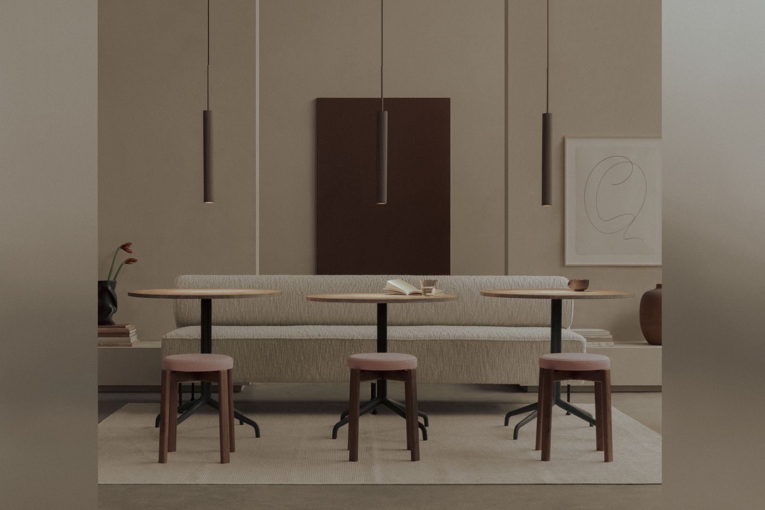 Tubulaire Rail 3 Pendelleuchte Audo Copenhagen