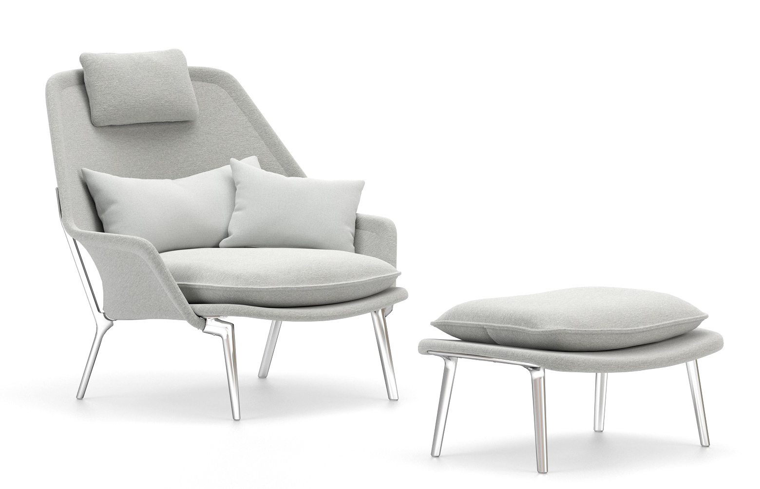 Slow Chair & Ottoman Sessel Stoff Vitra 