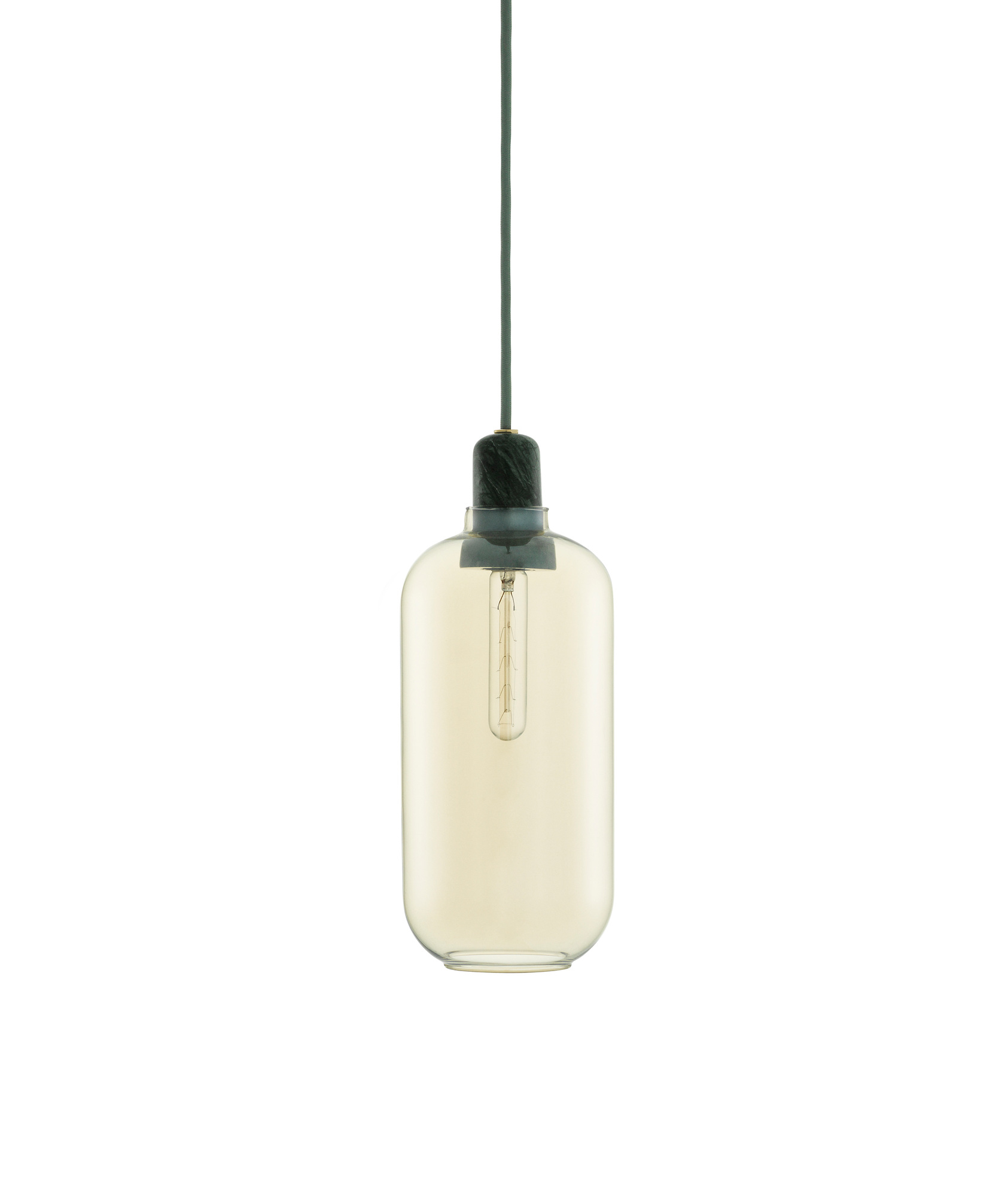 Amp Lamp Hängeleuchte  Ø 11,2 x H 26 cm / GOLD-GRÜN Normann Copenhagen EINZELSTÜCK
