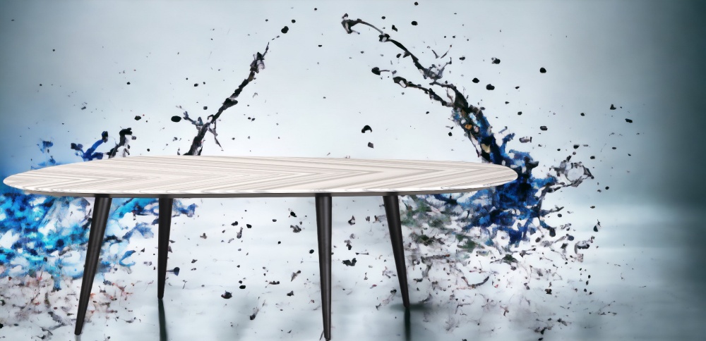 2318 Tweed Marble Esstisch B 250 cm Zanotta