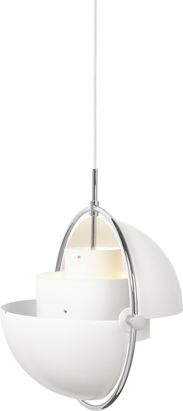 Multi-Lite Pendant lamp Pendelleuchte Weiß / Chrom Gubi