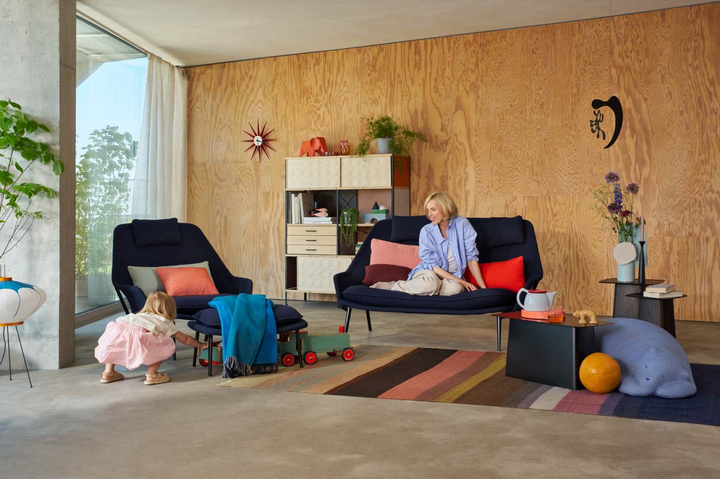 Slow Chair Ottoman Stoff Vitra 