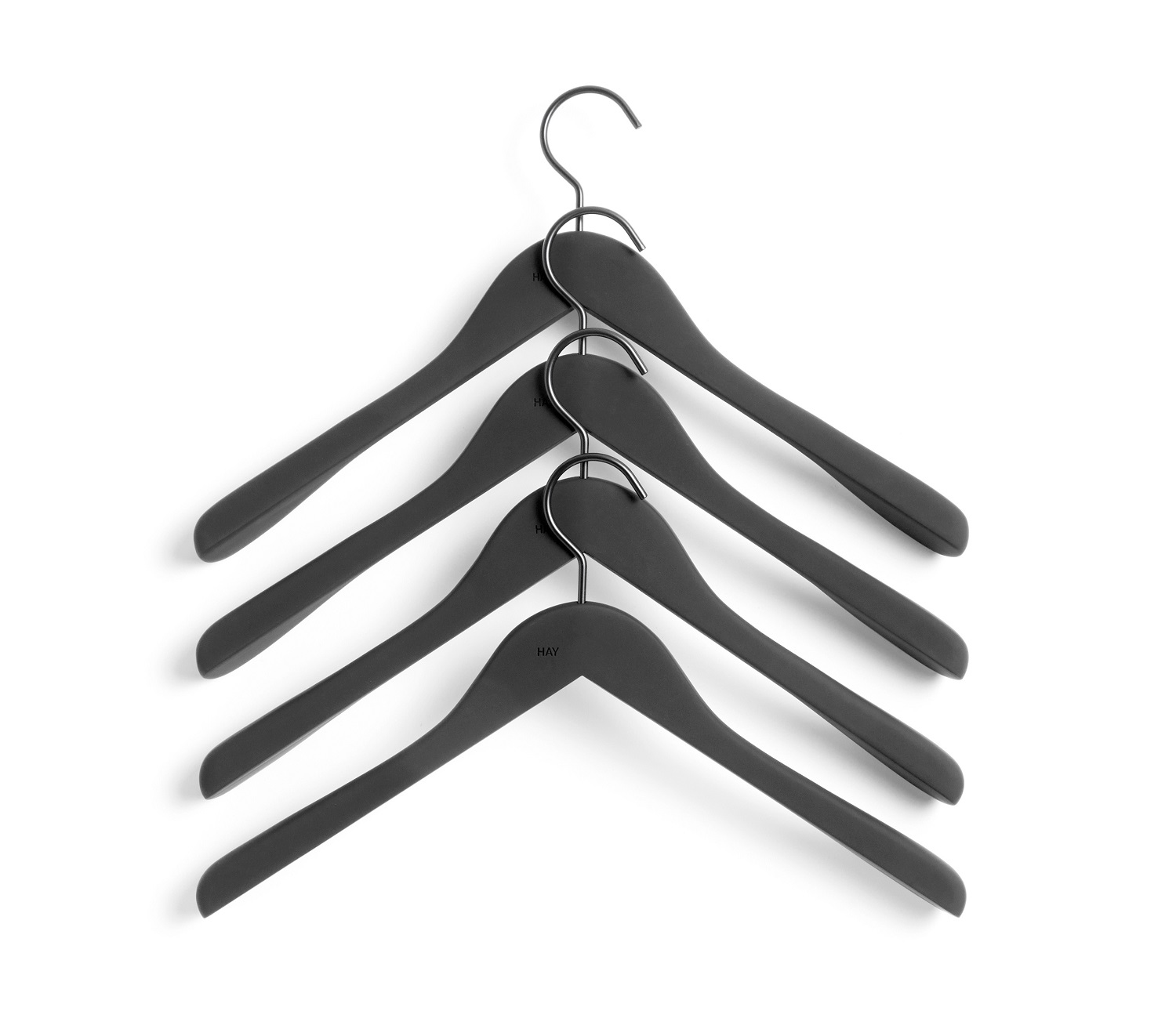 Soft Coat Hanger Wide 44 Kleiderbügel 4-er Set Hay 