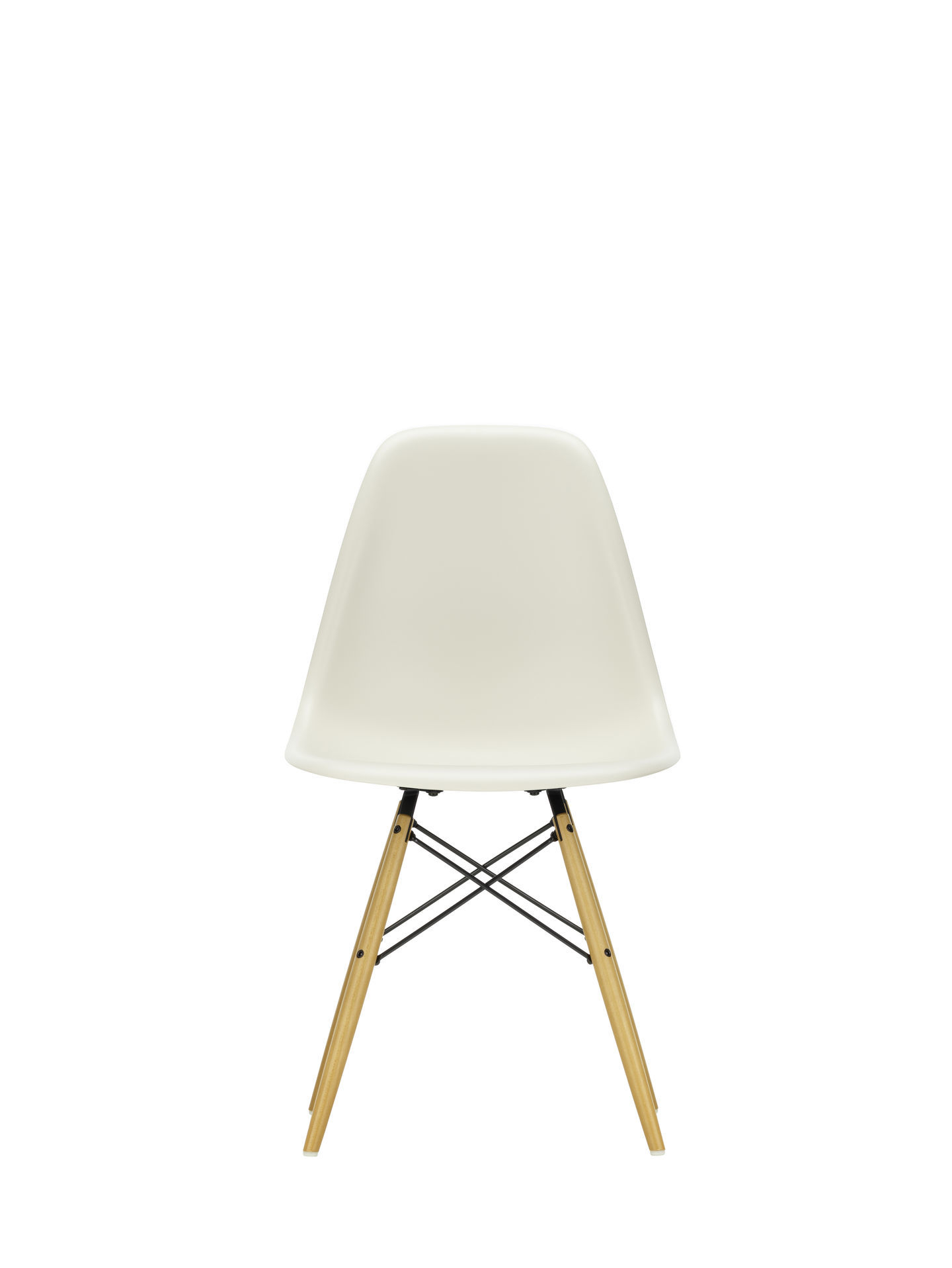Eames Plastic Side Chair DSW Stuhl Vitra Esche honigfarben-Rostorange