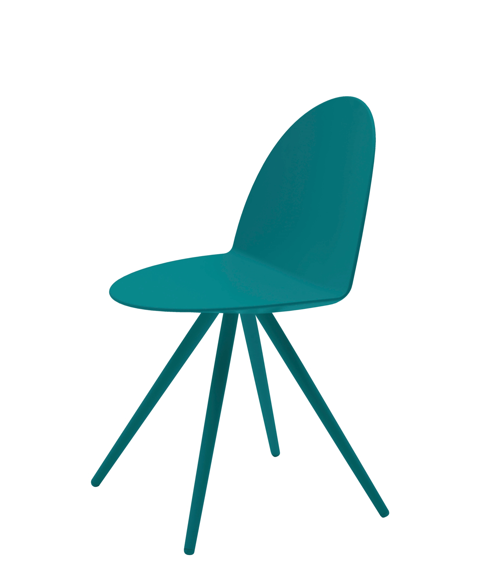 Camel Stuhl Segis blau Blauer Camel Stuhl von Segis mit drei Beinen, moderner Designstuhl für Esszimmer.