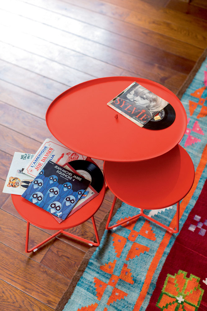 Cocotte kleiner Outdoor Tisch Fermob Mohnrot Cocotte kleiner Outdoor Tisch Fermob Mohnrot