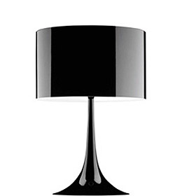 Schwarze Spun Light Tischleuchte von Flos: Moderne Designerlampe für Wohnzimmer und Schlafzimmer.