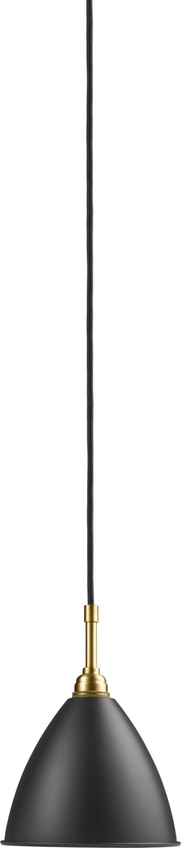 Bestlite Pendelleuchte in Schwarz und Messing von Gubi, moderne Hängelampe für Wohnzimmer und Esszimmer.