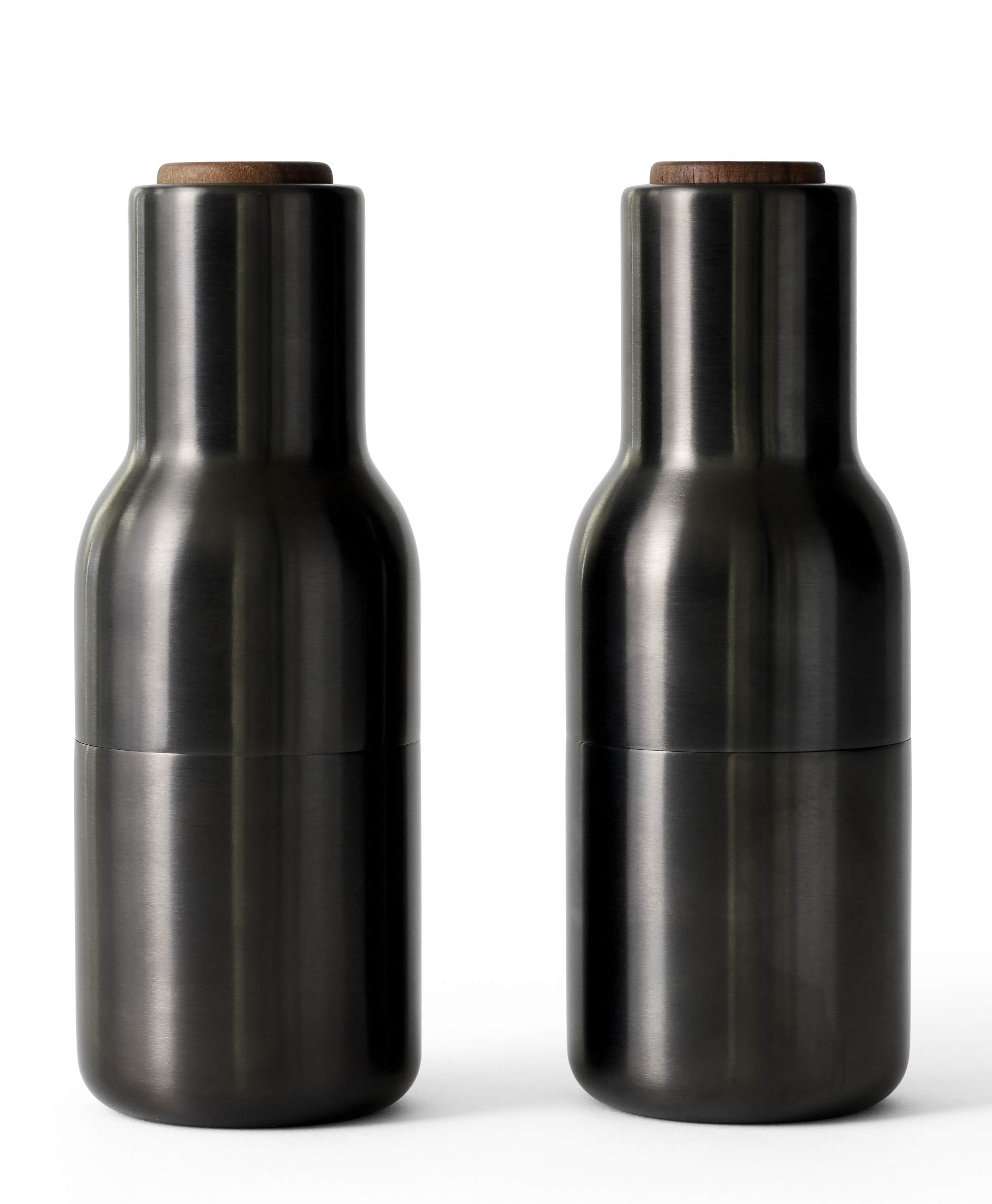 Bottle Grinders Walnuss Salz - und Pfeffermühle Audo bronziertes Messing EINZELSTÜCK