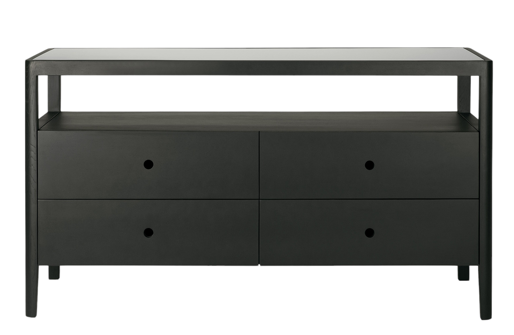 Spindle Kommode mit Schubladen Eiche schwarz lackiert Ethnicraft