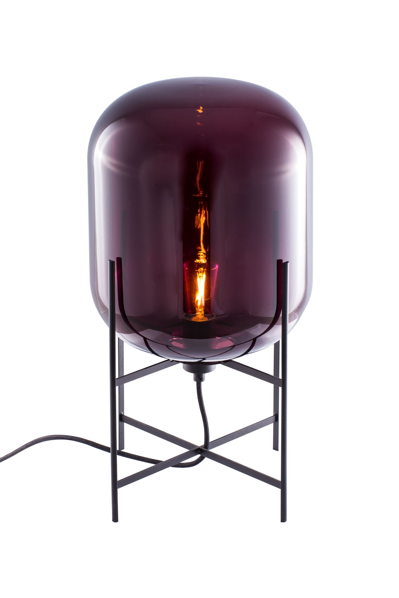 Oda Small Tischleuchte Aubergine Pulpo