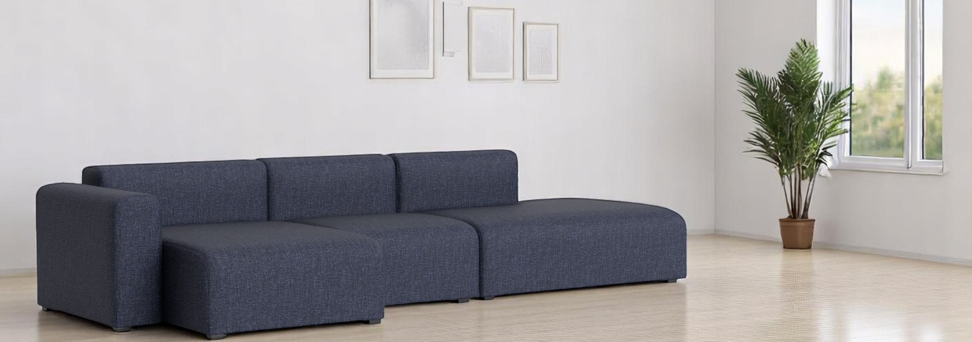 Mags Sofa 3-Sitzer Combination 4 Low Armrest mit Armlehne links Hay  