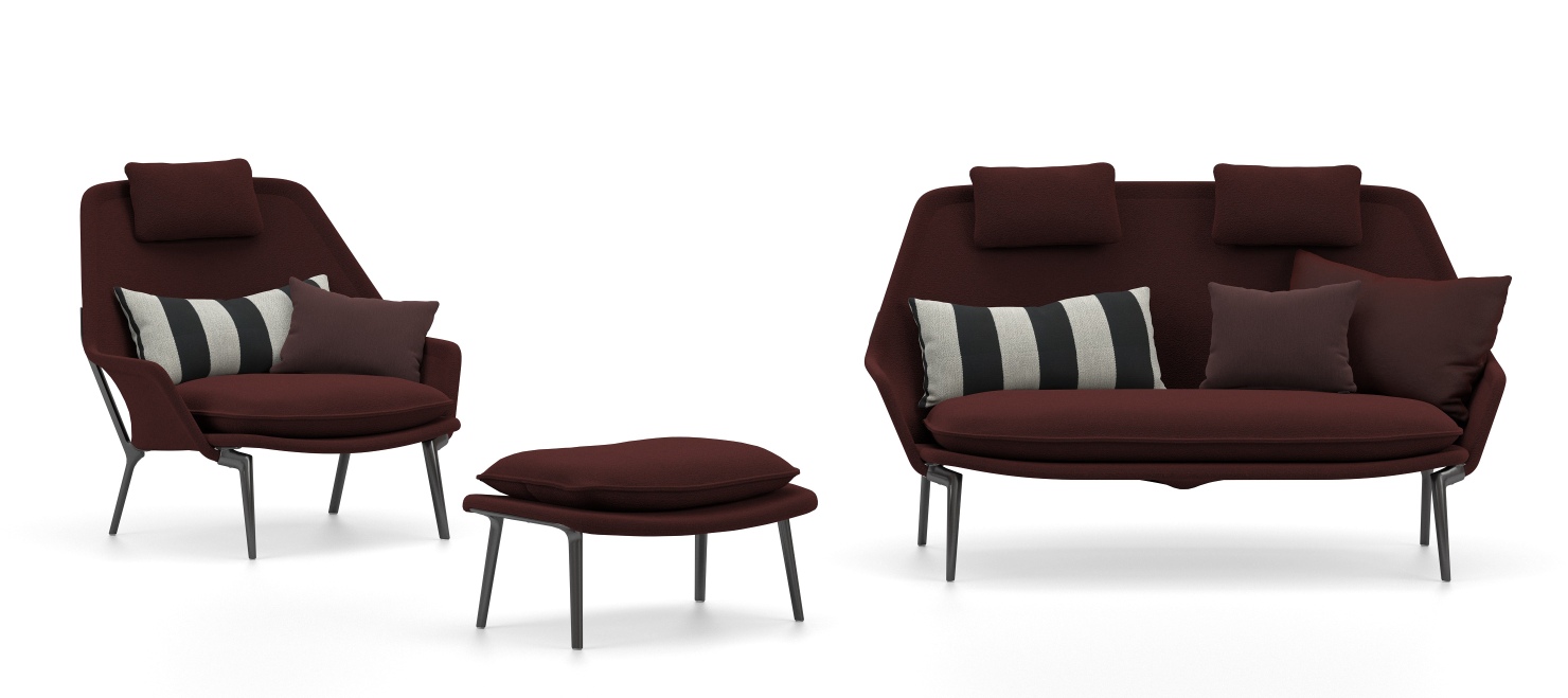 Slow Chair & Ottoman Sessel Stoff Vitra 