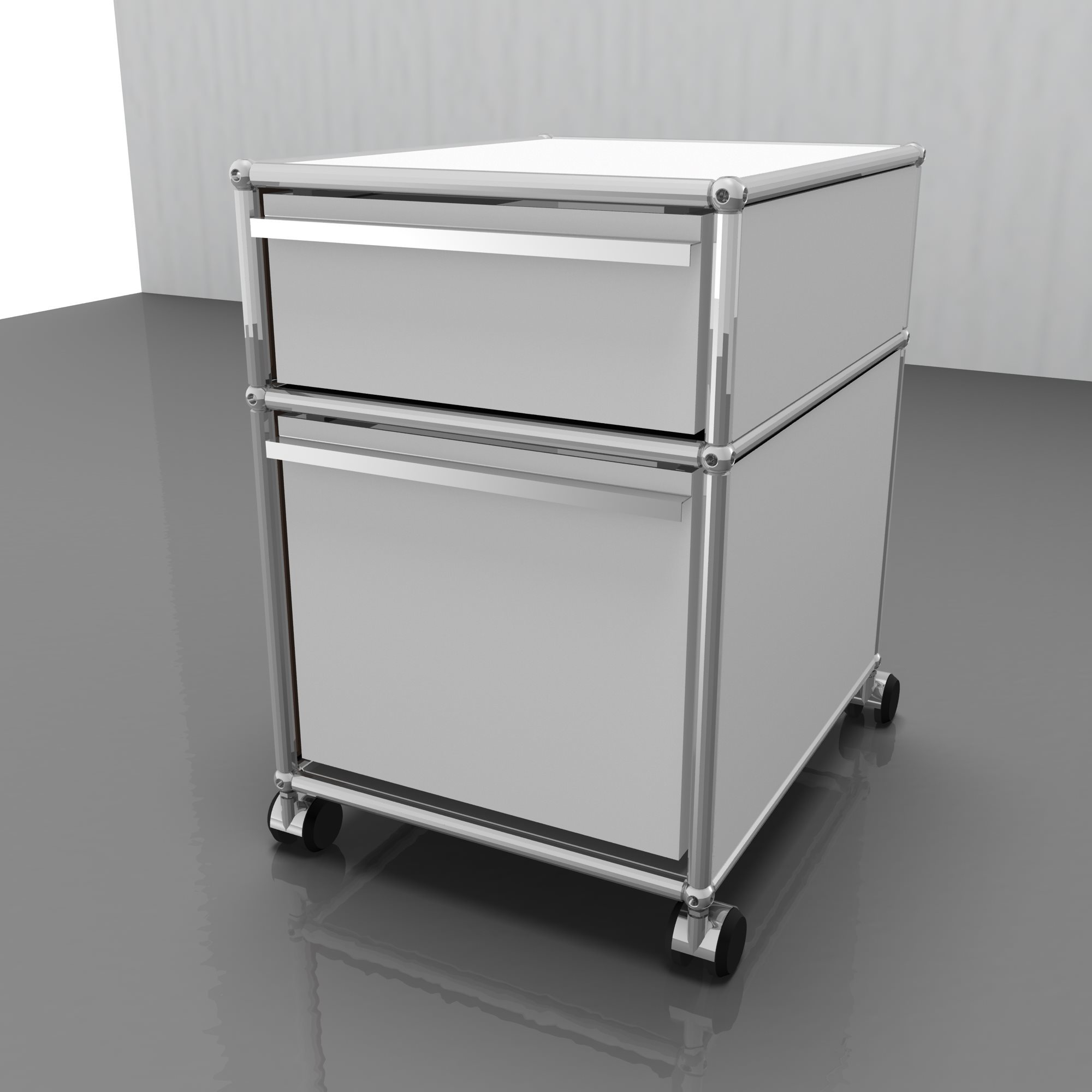 USM Haller Rollcontainer mit Hängeregistratur - beige
