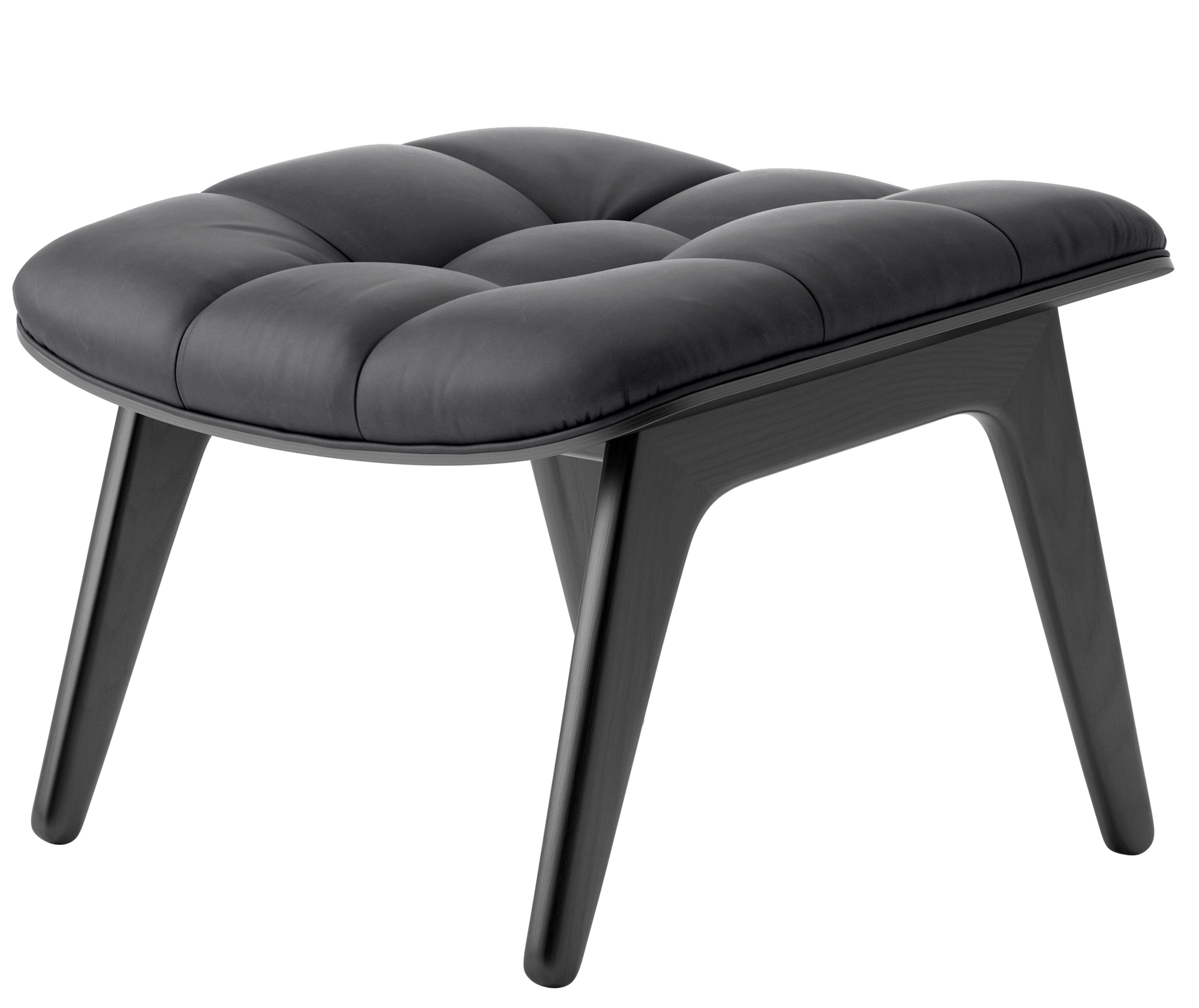 Mammoth Ottoman Lederbezug Norr11-Eiche schwarz Dunes Leder Anthrazit