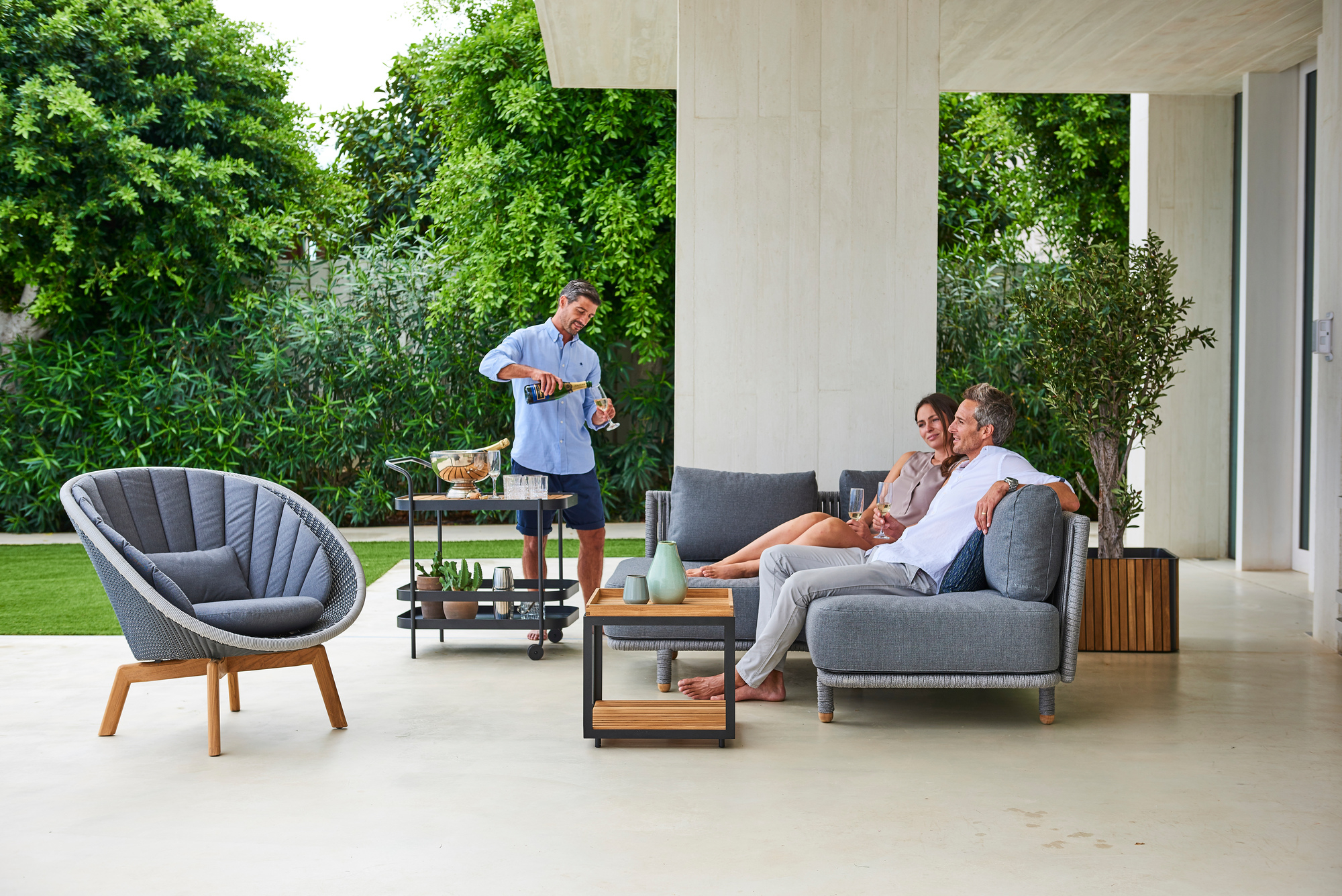 Peacock Outdoor Loungesessel Faser Cane-Line